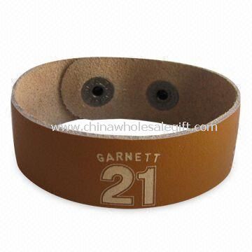 Leather Wristband with Metal Rivet