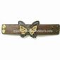 Fashionable Leather Wristband/Bracelet with Butterfly Patch Attached small picture
