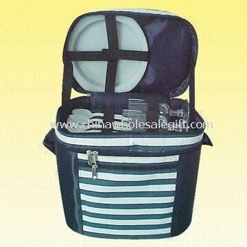 Durevole Picnic Cooler Bag con 2 set di utensili di plastica e bicchieri