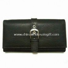 Genuine Leather Wallet Mesh and ID Pocket in Front images