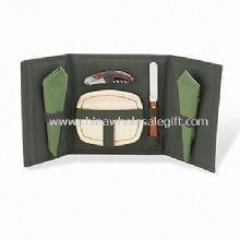 Picnic Cheese Set with Plastic Cutting Board Made of 600D Polyester images