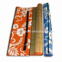 Picnic Straw Mat with non-woven Cover and Heat Transfer Printing images