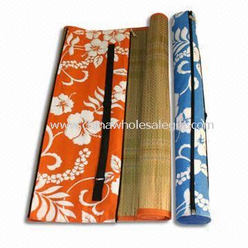 Picnic Straw Mat with non-woven Cover and Heat Transfer Printing