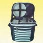 Trvanlivé piknik taška chladnější s 2 sady plastové nádobí a sklenice small picture