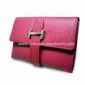 Tri-fold Wallet con stile Hermes in pelle cuoio genuino small picture