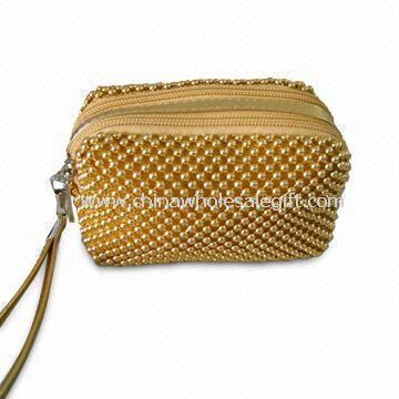 Womens dicetak poliester tas dompet dengan beberapa kantong