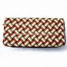 Womens PU Wallet with Stripe and 100% Nylon Lining images