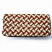 Womens PU Wallet with Stripe and 100% Nylon Lining images