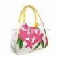 Sac de plage de toile avec une impression tropicale small picture