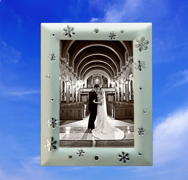 6-Zoll-Plated Fotorahmen für Hochzeit Siliver
