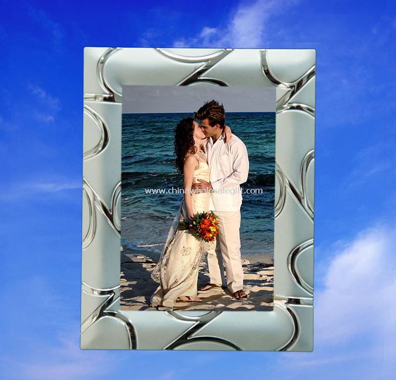 8 inch căsătorie Siliver placat cu rama foto