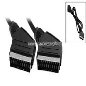 Scart to Scart Extention Cord Cable Connector Black images