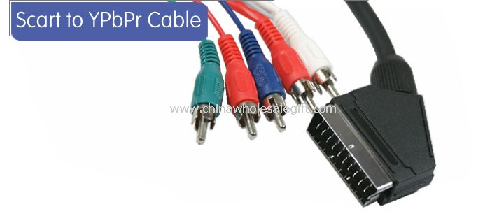 SCART na 5 RCA komponentní Video Stereo Audio AV kabel