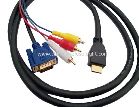 HDMI HDTV VGA HD15 Y/Pb/Pr 3 RCA kaapeli