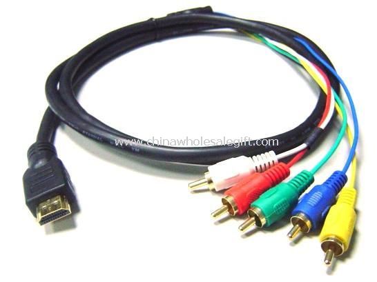 Poręczny HDMI RCA Component kabel AV Audio wideo