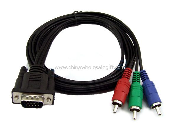 SVGA to 3RCA AV Audio Video M/M Cable