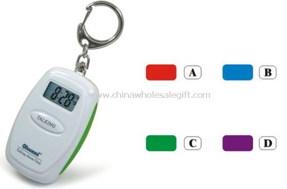Novelty Keychain Clock with Temperature announcing function