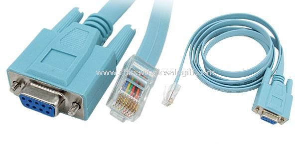 RS232 DB9 seri RJ45 Cat5 Ethernet adaptör kablosu