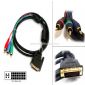 3-RCA to DVI-I For HDTV Stereo Cable small picture