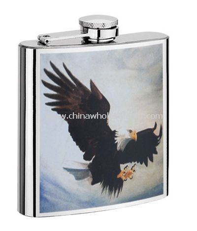 8OZ S / S Hip Flask con serigrafía