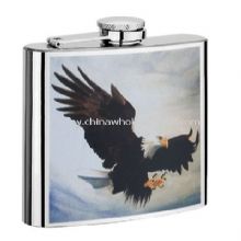 8OZ S/S Hip Flask with silk screen Printing images