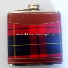 Leather-wrapped 5oz Hip Flask images