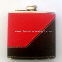 Leather-wrapped Water Transfer Hip Flask images