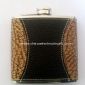 285ml Leather-wrapped Hip Flask small picture