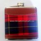 Leather-wrapped 5oz Hip Flask small picture