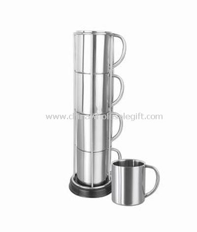 Double wall stainless steel coffee cup