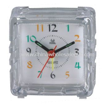 relógio de alarme plástico transparente