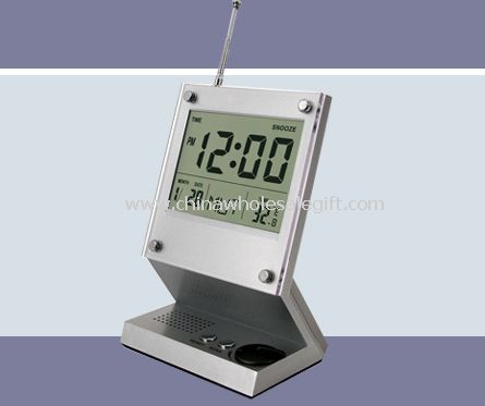 FM CLOCK LCD مع راديو