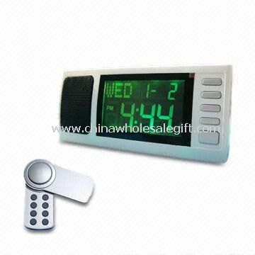 AM/FM PLL Radio Clock with Built-in Adapter and LCD