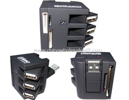 Lettore di schede multi-funzione USB con HUB