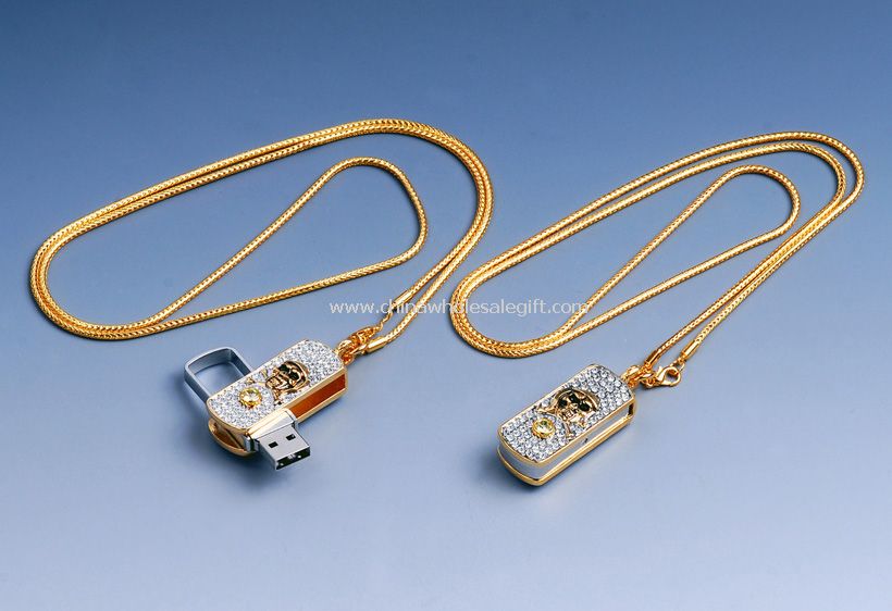 Golden Jewelry USB Flash Drive