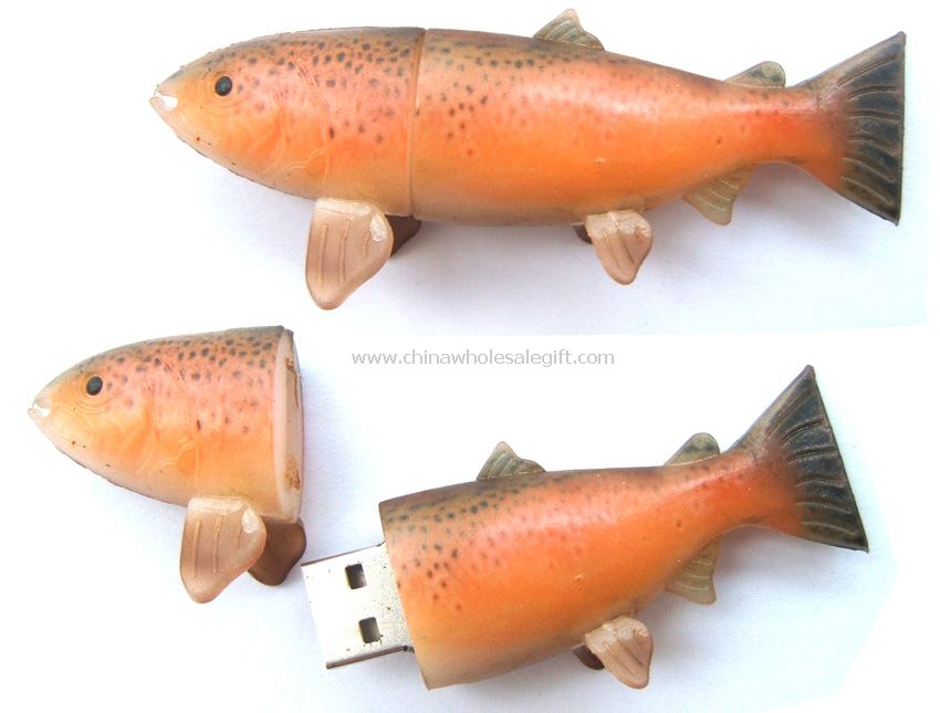 форме рыбы USB