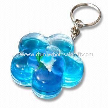 Acrylic Photo Keychain with Liquid and Floater Inserted