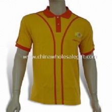 Mens Short-sleeved Polo Shirt Made of 100% Mesh Cotton images