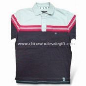 Mens pendek lengan Polo Shirt terbuat dari 100% Cotton Yarn Dye Jersey 180G images