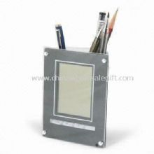 Multifunction Pen Holder with Digital Calendar and Temperature Display images