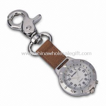 Porte clef montre avec boîtier en alliage et bande