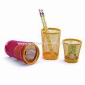 Colorful Metal Mesh Pencil and Clip Holder images
