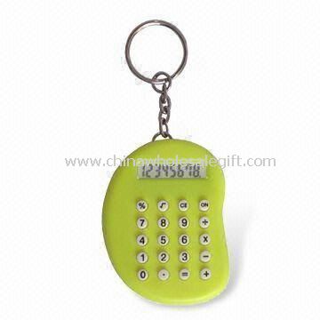 Mini calculadora de 8 dígitos com chaveiro