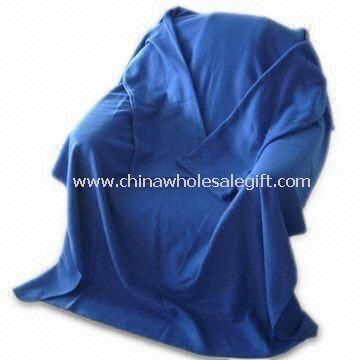 100% Polyester Brushed Fleece TV Blanket with Sleeves