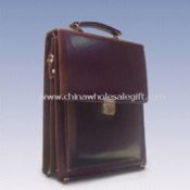 Genuine Leather Briefcase with Outer Compartment for Documents images