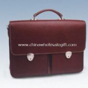 Genuine Leather Briefcase with Shoulder Strap and Mobile Phone Holder images