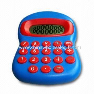 Mini Handheld Calculator in Mushroom Shape Made of Plastic