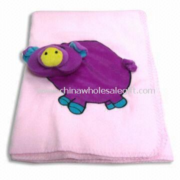 Weiche Babydecke mit Stickerei, hergestellt aus 100 % Polyester