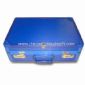 Aluminum Attache Case with Blue Stripe ABS Surface small picture