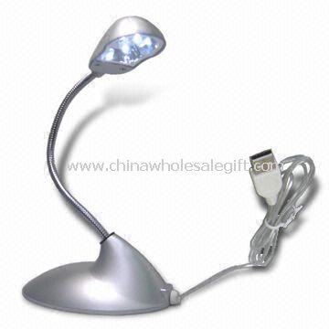 Luz de LED USB com suporte de pescoço flexível de Metal